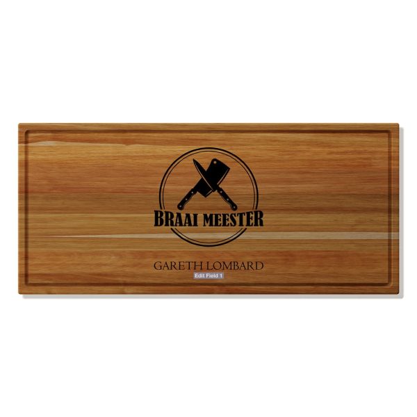 Braai Meester Kiaat Giant Butchers Block