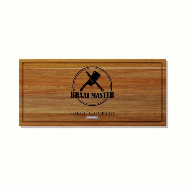 The Braai Master Kiaat Large Butchers Block