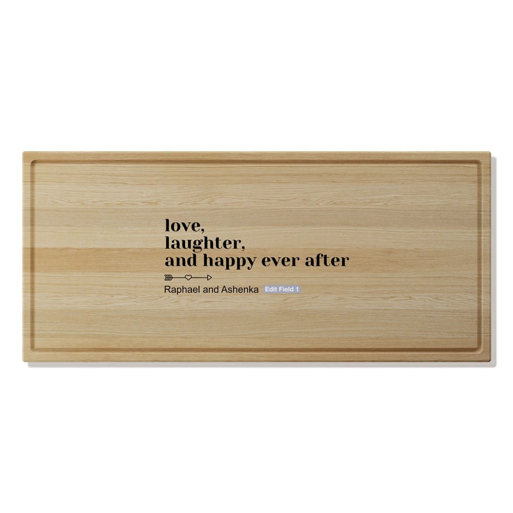 Love & Laughter Oak Giant Butchers Block