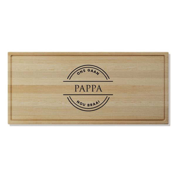 Ons Gaan Nou Braai Oak Giant Butchers Block