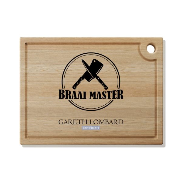 The Braai Master Oak Standard Cutting Board