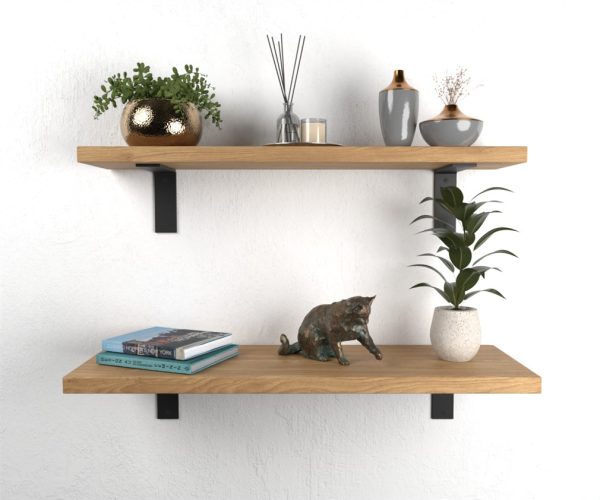 Oak Office Shelves