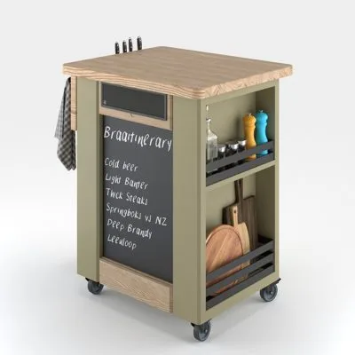 Old Oryx Mobile Braai Butler - Khaki