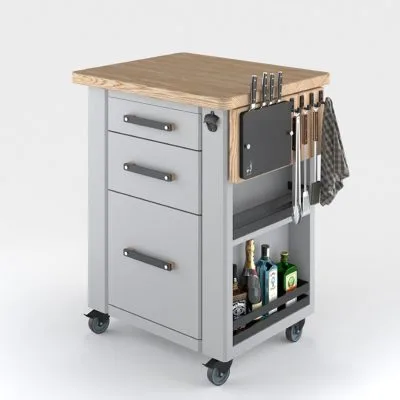 Old Oryx Chapman Mobile Braai Butler - Light Grey